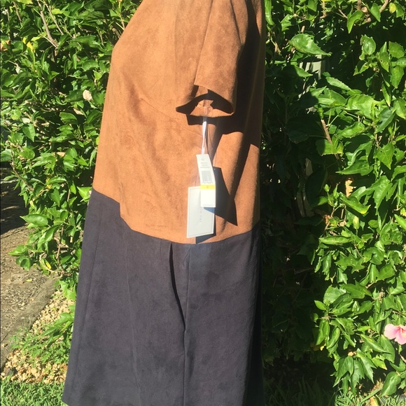 1 State faux suede color block dress NWT - Picture 2 of 4